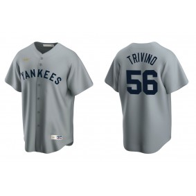 Men's New York Yankees Lou Trivino Gray Cooperstown Collection Road Jersey