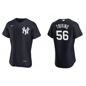 Men's New York Yankees Lou Trivino Navy Authentic Alternate Jersey