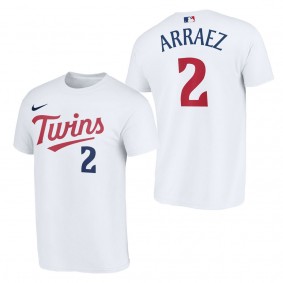 Luis Arraez Minnesota Twins White 2023 Wordmark T-Shirt