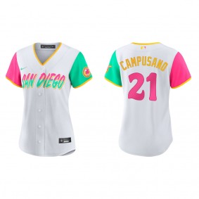 Luis Campusano Women's San Diego Padres White 2022 City Connect Replica Jersey