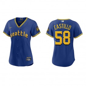 Luis Castillo Women's Seattle Mariners Royal 2023 City Connect Replica Jersey