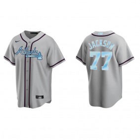 Luke Jackson Atlanta Braves Gray 2022 Father's Day Replica Jersey