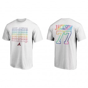 Luke Jackson Atlanta Braves White Logo City Pride T-Shirt