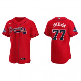 Luke Jackson Atlanta Braves Red Alternate 2021 World Series Champions Authentic Jersey