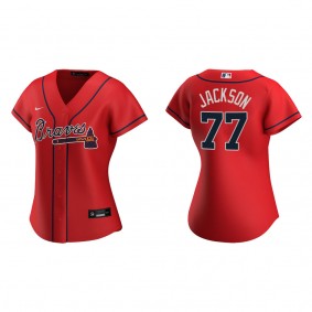 Luke Jackson Women's Atlanta Braves Red Replica Jersey