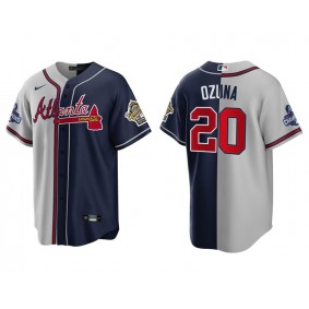 Marcell Ozuna Atlanta Braves 1995 Throwback to the 2021 Champions Split Jersey