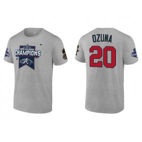 Marcell Ozuna Atlanta Braves Gray 2021 World Series Champions Locker Room T-Shirt