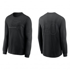 Marcell Ozuna Atlanta Braves Local Pitch Black Long Sleeve T-Shirt