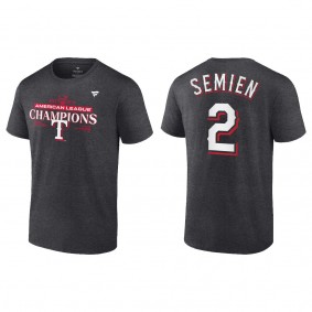 Men's Marcus Semien Texas Rangers Charcoal 2023 American League Champions T-Shirt