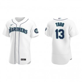 Men's Seattle Mariners Abraham Toro White Authentic Home Jersey