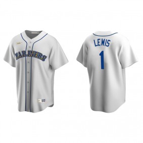 Men's Seattle Mariners Kyle Lewis White Cooperstown Collection Home Jersey