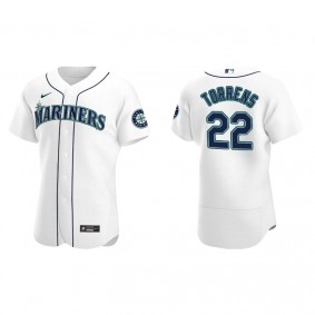 Men's Seattle Mariners Luis Torrens White Authentic Home Jersey