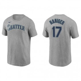 Men's Seattle Mariners Mitch Haniger Gray Name & Number Nike T-Shirt