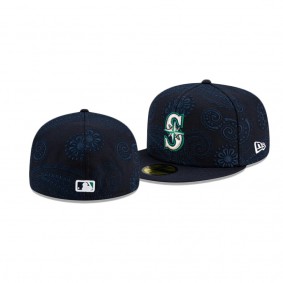 Men's Mariners Swirl Navy 59FIFTY Fitted Hat