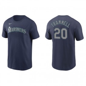 Men's Seattle Mariners Taylor Trammell Navy Name & Number Nike T-Shirt