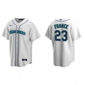 Men's Seattle Mariners Ty France White Replica Home Jersey