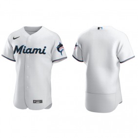 Men's Miami Marlins White Authentic Home Jersey