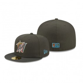 Miami Marlins Charcoal Multi Color Pack 59FIFTY Hat
