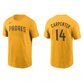Matt Carpenter Men's San Diego Padres Nike Gold Name & Number T-Shirt