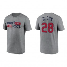 Matt Olson Atlanta Braves Heather Charcoal 2022 Postseason T-Shirt