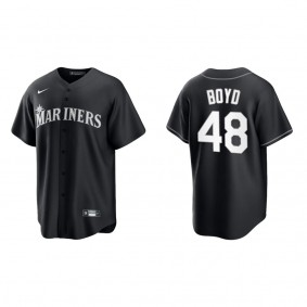 Mariners Matthew Boyd Black White Replica Official Jersey