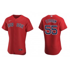 Men's Boston Red Sox Matthew Strahm Red Authentic Alternate Jersey