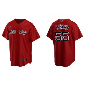 Men's Boston Red Sox Matthew Strahm Red Replica Alternate Jersey