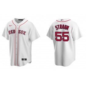 Men's Boston Red Sox Matthew Strahm White Replica Home Jersey