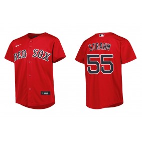 Youth Boston Red Sox Matthew Strahm Red Replica Alternate Jersey