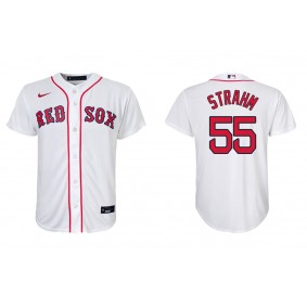 Youth Boston Red Sox Matthew Strahm White Replica Home Jersey