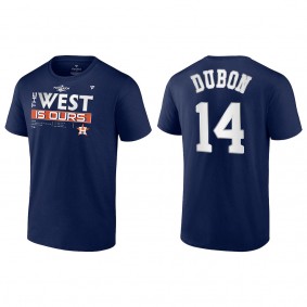 Mauricio Dubon Houston Astros Navy 2022 AL West Division Champions Locker Room T-Shirt
