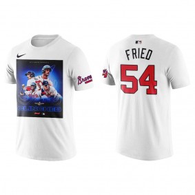 Max Fried Atlanta Braves White 2022 Postseason CLINCHED T-Shirt