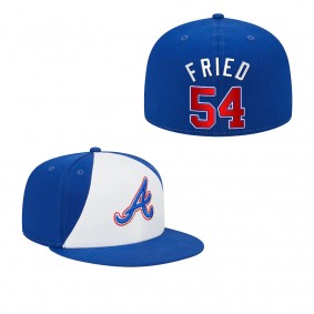 Max Fried Atlanta Braves White Royal 2023 City Connect Fitted Hat