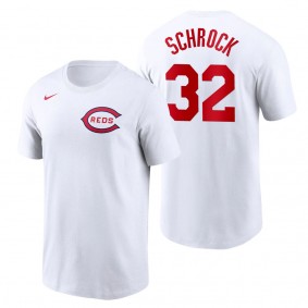 Reds Max Schrock White 2022 Field of Dreams T-Shirt
