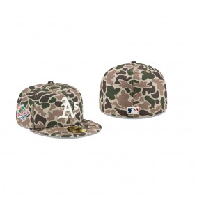 Men's Oakland Athletics # Duck Camo 59FIFTY Fitted Hat Green