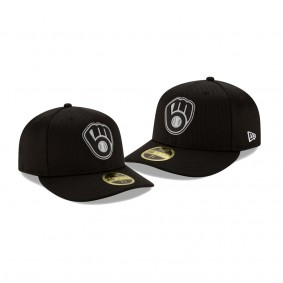 Men's Brewers Clubhouse Black Team Low Profile 59FIFTY Fitted Hat