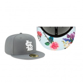 Men's St. Louis Cardinals Floral Undervisor Gray 59FIFTY Fitted Hat