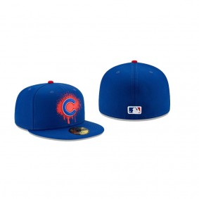 Men's Chicago Cubs Drip Front Blue 59FIFTY Fitted Hat