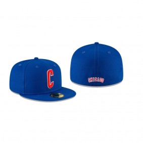 Men's Chicago Cubs Ligature Blue 59FIFTY Fitted Hat