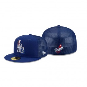 Men's Los Angeles Dodgers State Fill Royal Meshback 59FIFTY Fitted Hat
