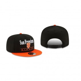 Men's San Francisco Giants Two Tone Retro Black 9FIFTY Snapback Hat