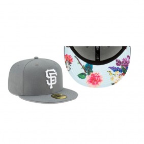 Men's San Francisco Giants Floral Undervisor Gray 59FIFTY Fitted Hat