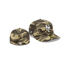 Men's New York Mets 2021 Armed Forces Day Camo On-Field Low Profile 59FIFTY Fitted Hat