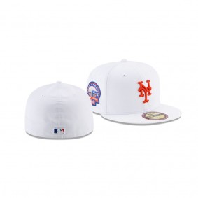 Men's New York Mets Stadium Patch White Optic 59FIFTY Fitted Hat