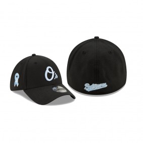 Men's Baltimore Orioles 2021 Father's Day Black 39THIRTY Flex Hat
