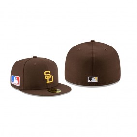 Men's San Diego Padres 100th Anniversary Patch Brown 59FIFTY Fitted Hat