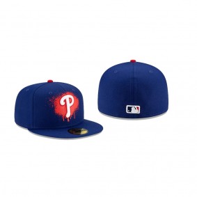 Men's Philadelphia Phillies Drip Front Blue 59FIFTY Fitted Hat