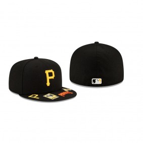 Men's Pittsburgh Pirates Visor Hit Black 59FIFTY Fitted Hat
