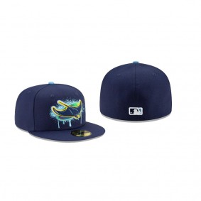 Men's Tampa Bay Rays Drip Front Navy 59FIFTY Fitted Hat