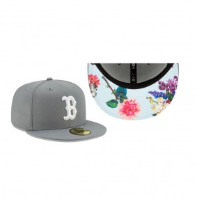 Men's Boston Red Sox Floral Undervisor Gray 59FIFTY Fitted Hat